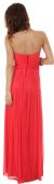 Strapless Twist Knot Waist Ruched Long Bridesmaid Dress back